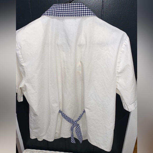 Napa Valley Embroidered Check White Floral Button-Down - Picture 6 of 9